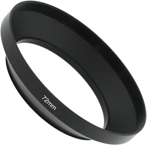 SIOTI 72mm Lens Hood, Matte Treatment Inside, Aluminum Material, Compatible with All Camera Lens S/C/N/F/O/P etc.(72mm)...