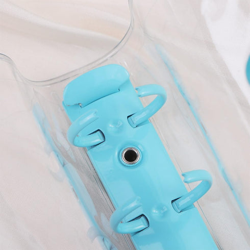 4PCS Mini Transparent 3-Ring Binder Covers, Mini Binder Notebook Cover, Soft PVC Notebook Round Ring Binder Cover Protector, Photo Album Loose-Lea...