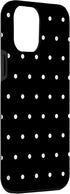 iPhone 13 Pro Max Case, Black Phone Cover, Black and White Polka Dots Phone Case...