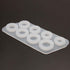 Szecl 8Pcs/Set Ring Silicone Molds for Epoxy Resin Assorted Sizes Ring Mold in US Size 5-12 Circle Jewelry Casting Mold for DIY Ring Making Round ...
