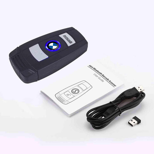 Symcode Bluetooth Barcode Scanner 1D Laser Wireless Barcode Scanner 3-in-1 BT & USB Wired & 2.4G Portable Handheld scanning Barcode Reader for Lib...