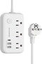 European Travel Plug Adapter, US to Europe Plug Adapter with 3 AC Outlets and 3 USB, Type E/F - International Power Strip for USA to Europe EU Ger...