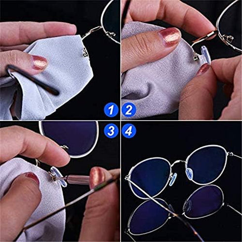 Eyeglass Nose Pads Screw-in Repair Kit Anti-Slip Soft Silicone Air Chamber Bag Glasses Pieces with Screws and Screwdriver Sunglasses...