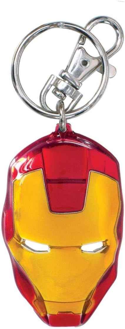 Marvel Iron Man Classic Face Color Pewter Keyring,Red, Yellow...