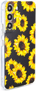 Phone Case Compatible with Galaxy S22 Case,Black Sunflower Pattern Cute Floral Case Soft TPU Back Cover for Samsung Galaxy S22 6.1 Inch...