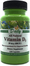 Daily Manufacturing Vitamin D3 800 IU (20 mcg, Non-GMO & Certified Kosher) 120 Vegetarian Capsules...