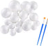 hesmartly 60 Pack Craft Foam Balls,White Polystyrene Smooth Round Balls, 6 Sizes Foam Balls and 2 Pieces Painting Brushes for DIY Projects Arts an...