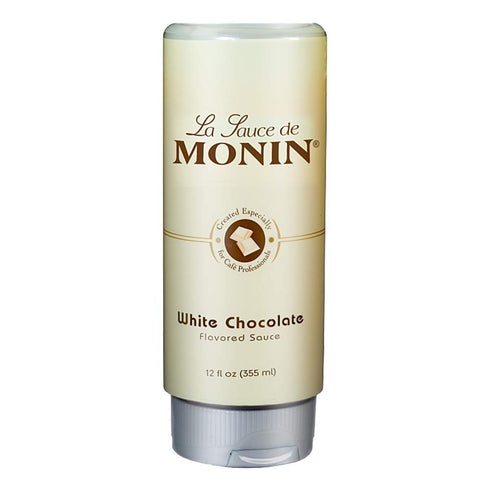 Monin - Gourmet White Chocolate Sauce, Creamy and Buttery, Great for Desserts, Coffee, and Snacks, Gluten-Free, Non-GMO (12 Ounce)...