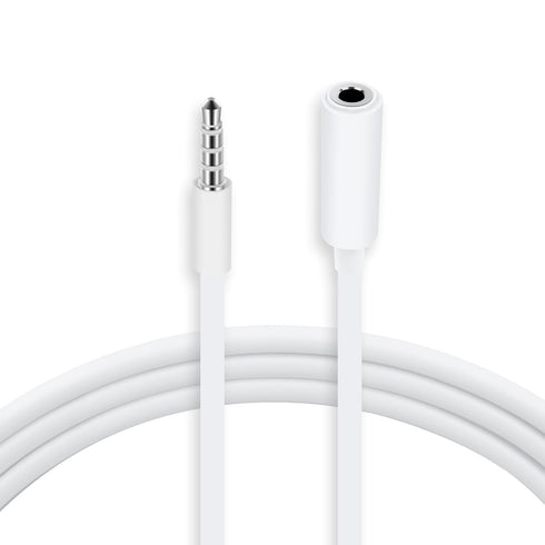 Conwork 2-Pack 3.5mm 4-Pole Male to Female Auxiliary Extension Audio Stereo Cable Cord for Headphones Apple iPad, iPhone, iPod, Samsung Galaxy, An...