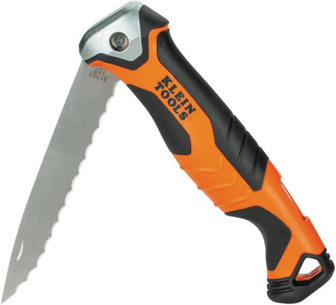 Klein Tools 31733 Insulation Knife, Cuts Foam and Fiberglass with Serrated Stainless Steel Folding Blade and Lockback Mechanism...
