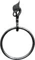 Hand Forged Metal Leaf Towel Ring Wrought Iron Handmade Wall Mounted Hand Towel Holder Modern Farmhouse Kitchen Towel Ring Black Antique Finish He...