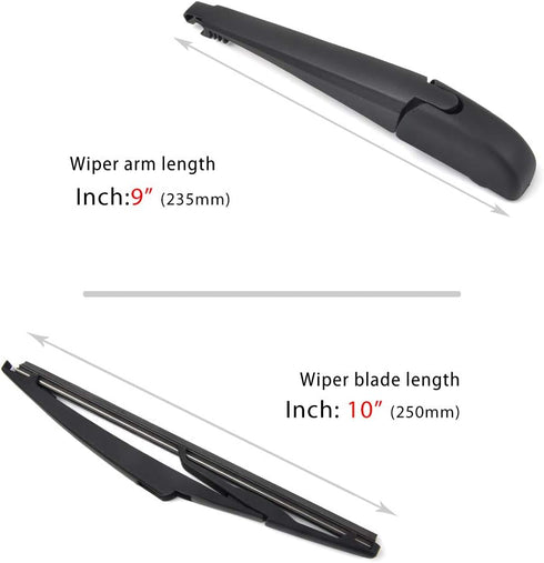 OTUAYAUTO 85242-42040 Rear Windshield Wiper Arm Blade Set - Replacement for Toyota RAV4 2013-2018, Jeep Compass 2017-2023...
