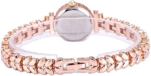 Gullor King Girl Royal Rose Gold Bracelet Watch Full Crystal Diamonds for Ladies Quartz Round...