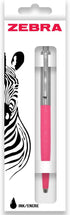 Zebra Pen 901 Retractable Ballpoint Pen - Medium Point 1.0mm Nib - Black Ink - Deep Pink Barrel...