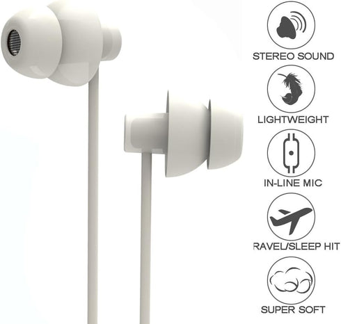 Sleep Soundproof Earbuds Headphones, Noise Isolating Soft Earbuds for Sleeping, Nighttime, Insomnia, Side Sleeper, Snoring, Travel, Meditation & R...