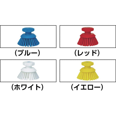 Vikan 38856 Brush,Scrub,Round,Stiff,5",PP/PBT,Yellow...
