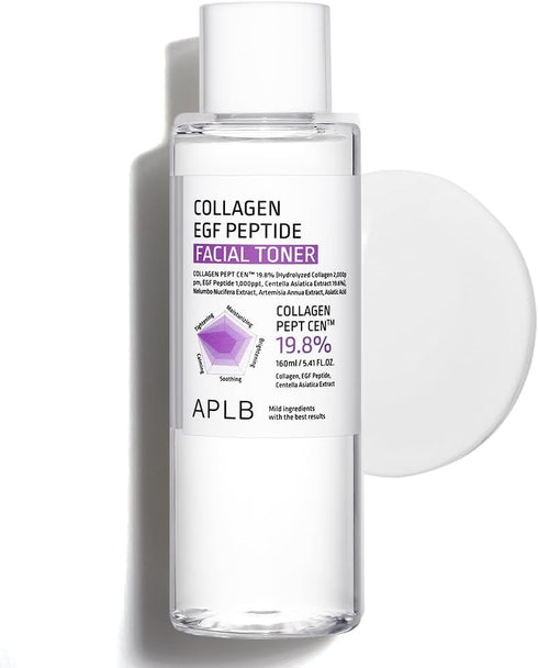 APLB Collagen EGF Peptide Facial Toner | COLLAGEN PEPT CEN™ 19.8% 5.41 FL.OZ/Korean Skincare, Elasticity care, Replenishing moisture, Revitalize f...