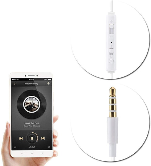 Yoidesu Universal 3.5mm Jack Acoustic Hollow Air Tube Earbuds Headphones with Microphone,Anti-Radiation in-Ear Single Earbud,Wired Cell Phone Earp...