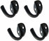 Renovators Supply Manufacturing Black Wrought Iron Wall Coat Hook Durable 1.6" L Single Hooks for Towel, Kitchenware, Robe Or Jacket Wall Mount Ru...