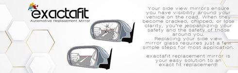 exactafit 8128L Driver Side Mirror Glass Replacement Repair Compatible With 1998-2011 Lincoln Town Car...