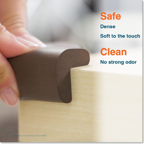 Roving Cove HeftyFit Corner Protector for Baby (8 Large Corners), Heavy-Duty Soft Rubber Foam Furniture Corner Bumper Guards, 3M Adhesive Pre-Tape...