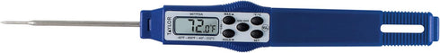 Taylor 9877FDA Compact Waterproof Digital Food Thermometer, 2.81 Inch Stem Length with FDA-Recommended 1.5mm Probe, NSF Certified, Blue...