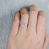 Plated 18k Rose Gold Rainbow Moonstone Rings,Women Bridal Set Statement Anniversary Ring Gift Oval & Pear Cut CZ Simulated Diamond Engagement Ring...