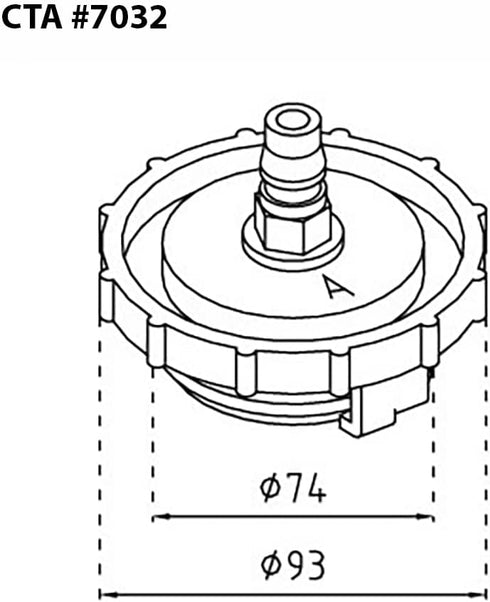 CTA Tools 7032 Master Cylinder Adapter - Compatible with Honda, BLACK,SILVER...