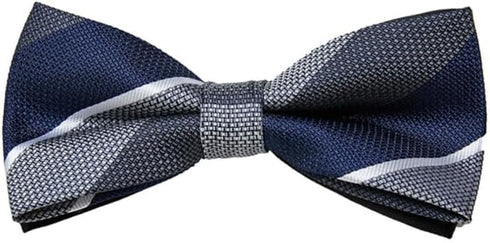 Men's Lavish Bowtie Set with Cufflinks, Pocket Square & Pre-tied Bowtie...