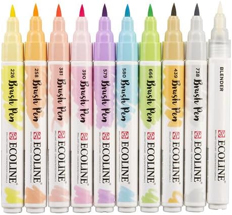 Ecoline Brush Pen set Pastel | 10 colours (11509801)...