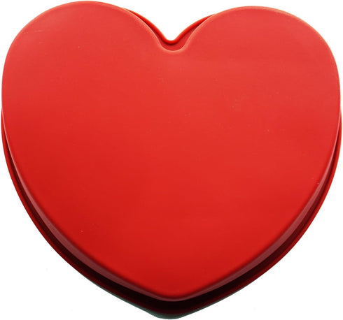 QTECLOR Silicone Heart Shaped Cake Pans, Nonstick Heart Cake Mold, Heart Shaped Baking Pans for Cakes and Brownies, Easy Clean, Freezer, Microwave...