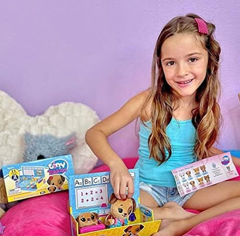 Doggy Family Stuffed Animal Preschool Playset- Play Preschool Set for Girls & Toddlers Includes Big Sister and Baby Stuffed Animal Dog- Made from ...