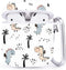 Compatible with Airpods 2 & 1 – Shockproof TPU Gel Portable Protection Soft Case Cover Skin with Carabiner Clip Keychain (Cute Dino Scandinavian)...