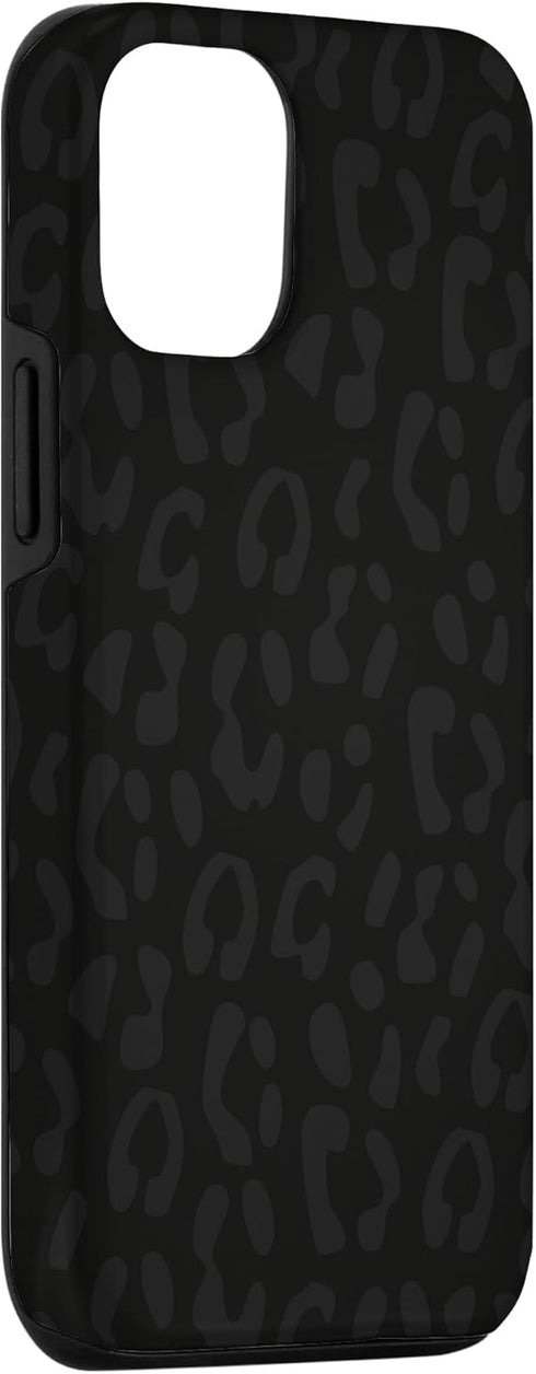 iPhone 12/12 Pro Black leopard print protective case for women cheetah design Case...