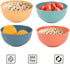 Cereal Bowls Unbreakable 24 OZ, Plastic Bowls Reusable Light Weight Bowl, Microwave and Dishwasher Safe BPA Free Cereal Bowls heat Straw Bowl for ...
