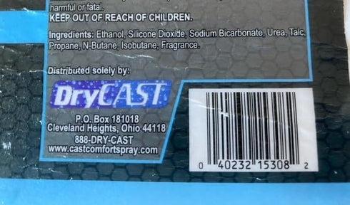 Cast Comfort Itching and Odor Relief Spray - Cools and Relieves Itchy Cast While Cleaning and Preventing Smell- Blue...