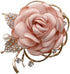 Rose Flower Brooches Pin for Women Men Wedding Party Gentleman's Essentials Handmade Crystal Pearl Fabric Flower Lapel Pin Elegant Dress Suit Acce...