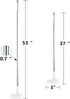 Tub & Tile Scrub Brush with Long Handle- 53", Shower Brush with Comb, Good for Clean Grout, Bathroom and Kitchen, New Update Swivel Head, Sturdy a...