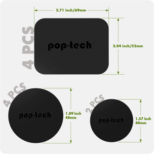 Metal Plate for Phone Magnet, 10 Pack Replacement Magnet Disc Magic Mount Sheet with Adhesive Backing for Magnetic Car Holder Cradle Stand (Dashbo...