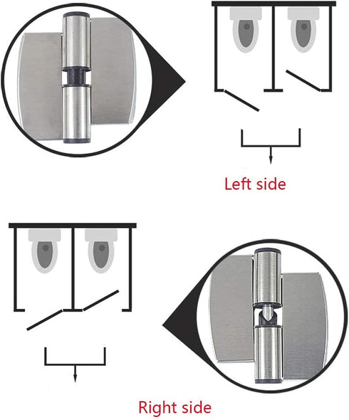 2Pcs Public Toilet Stainless Steel Hinge Public Toilet Toilet Partition Hardware Connection Accessories Hotel Shopping Mall Public Toilet Partitio...