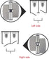 2Pcs Public Toilet Stainless Steel Hinge Public Toilet Toilet Partition Hardware Connection Accessories Hotel Shopping Mall Public Toilet Partitio...
