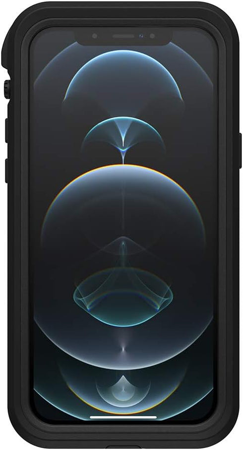 LifeProof iPhone 12 Pro FR? Series Case - BLACK, waterproof IP68, built-in screen protector, port cover protection, snaps to MagSafe...