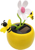Solar Apple Blossom Bee Dancing FlowerSolar Dancing Ornament, Solar Dancing Figurines, Car Swinging Dancing Car Windowsill Decoration Honey Bee Sw...