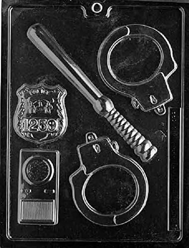 Grandmama's Goodies J078 Policeman Set Chocolate Candy Soap Mold with Exclusive Molding Instructions...