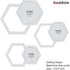 Quilting Templates & Rulers for Patchwork Acrylic Stencils Set of 3 Hexagon Template Shapes for Sewing Machines...