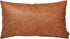 Faux Leather Lumbar Throw Pillow Cover 12x20 Decorative Bedroom Living Room Modern Boho Accent Rectanglar Cognac Brown Small Cushion Case for Bed ...