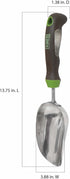 AMES 2445400 Stainless Steel Hand Soil Scoop with Ergo Gel Grip, 13-Inch, Gray...