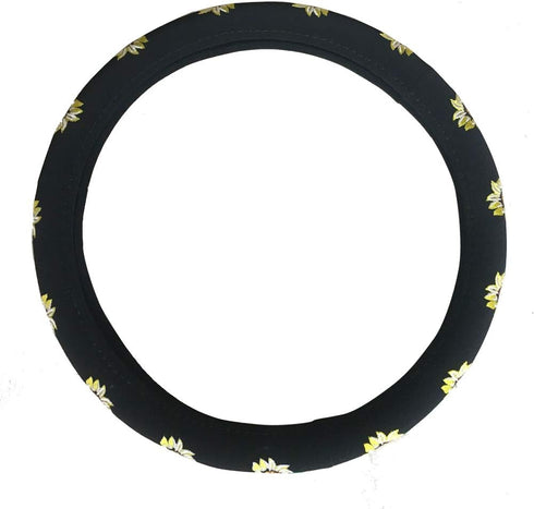Mayco Bell Automotive Women Embroidery Cute Car Steering Wheel Cover (Sunflower)...