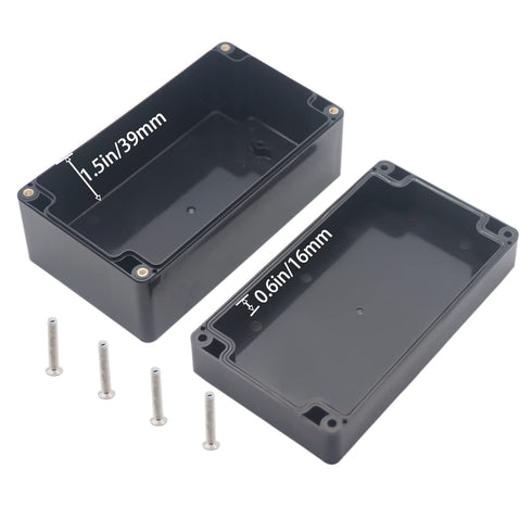 Watertight Junction Box, IP67 Waterproof Project Box Durable ABS Plastic Electronic Enclosure Case for DIY Electrical Project Black 6.22" x 3.54" ...