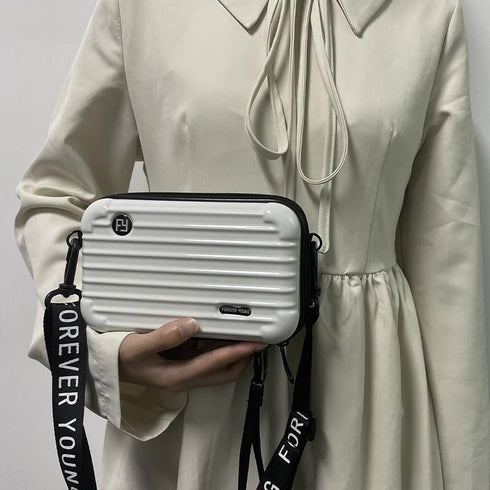 WANLIAN Hard Shell Cosmetics Case, Bag for Toiletry, Water resistant Crash Proof, Hard Shell Mini Crossbody Bag, Mini Wrist Bag Purse, Ladies Part...